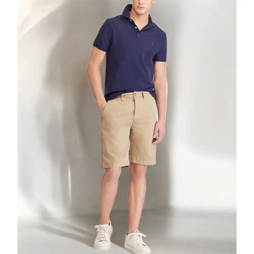 Polo Ralph Lauren Mens Relaxed Fit Tan Twill Chino Shorts 30W 10